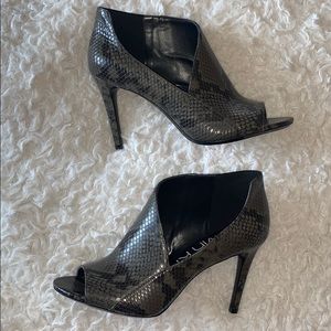 Calvin Klein Snakeskin Booties ! NEVER WORN